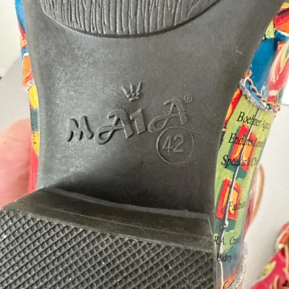 Women's Red Artistic Leather Comfort Shoes - TMA Eyes & MAiA size 9.5 (42) - Picture 9 of 9